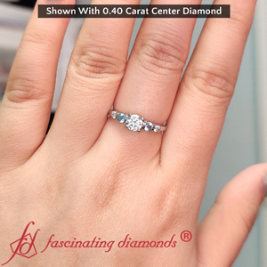 ダイヤモンド リング 3.093ct E SI1 プリンセスカット 脇石0.333